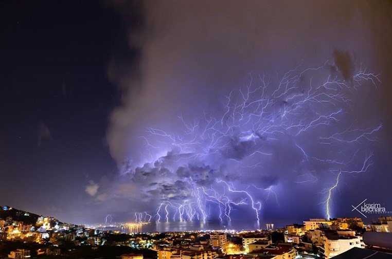 Lebanon Under Thunder Stock Photography